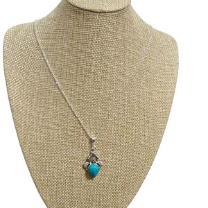 Sterling Silver Faux Turquoise Pendant